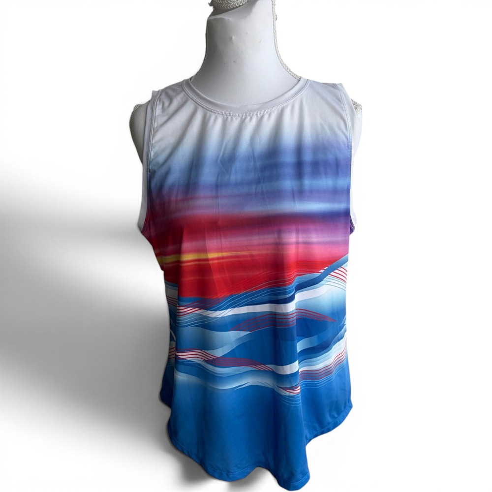 Tail Women's Candy Tennis Tank Aquatica Sunrise UPF 50+ XL athleisure golf Gym